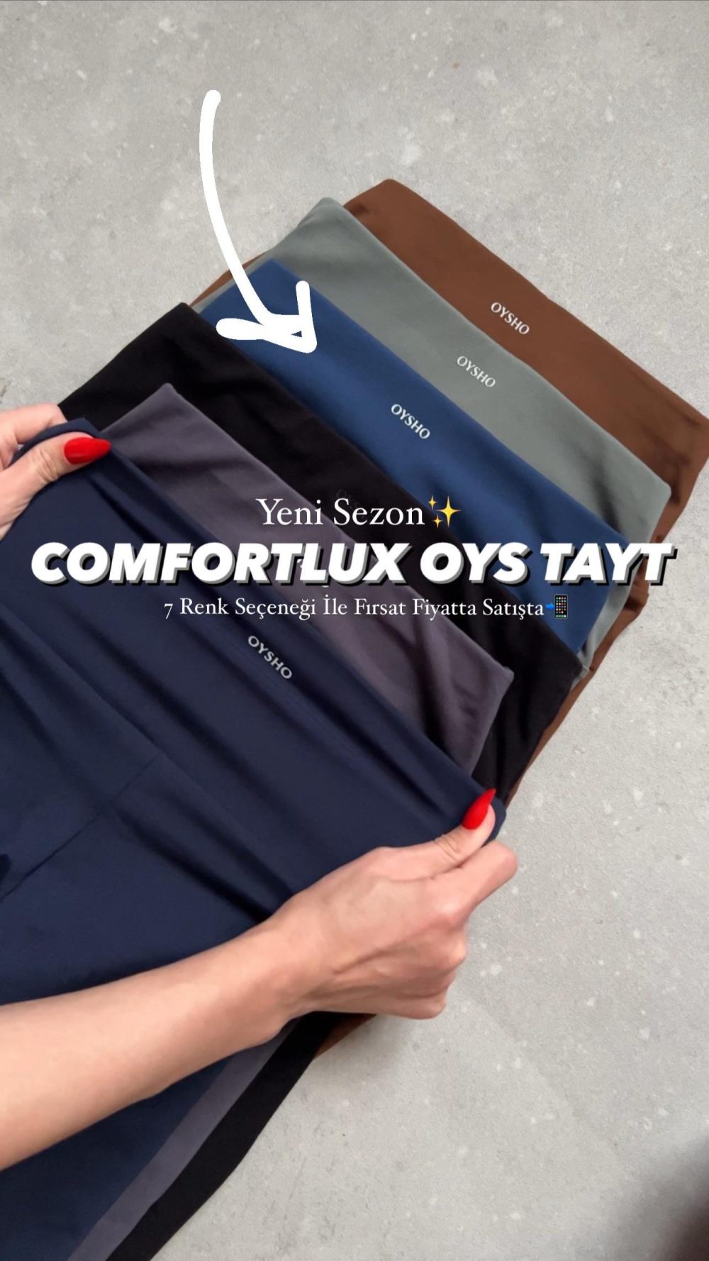 Orj Oysho Comfortlux İndigo Tayt - Görsel 2