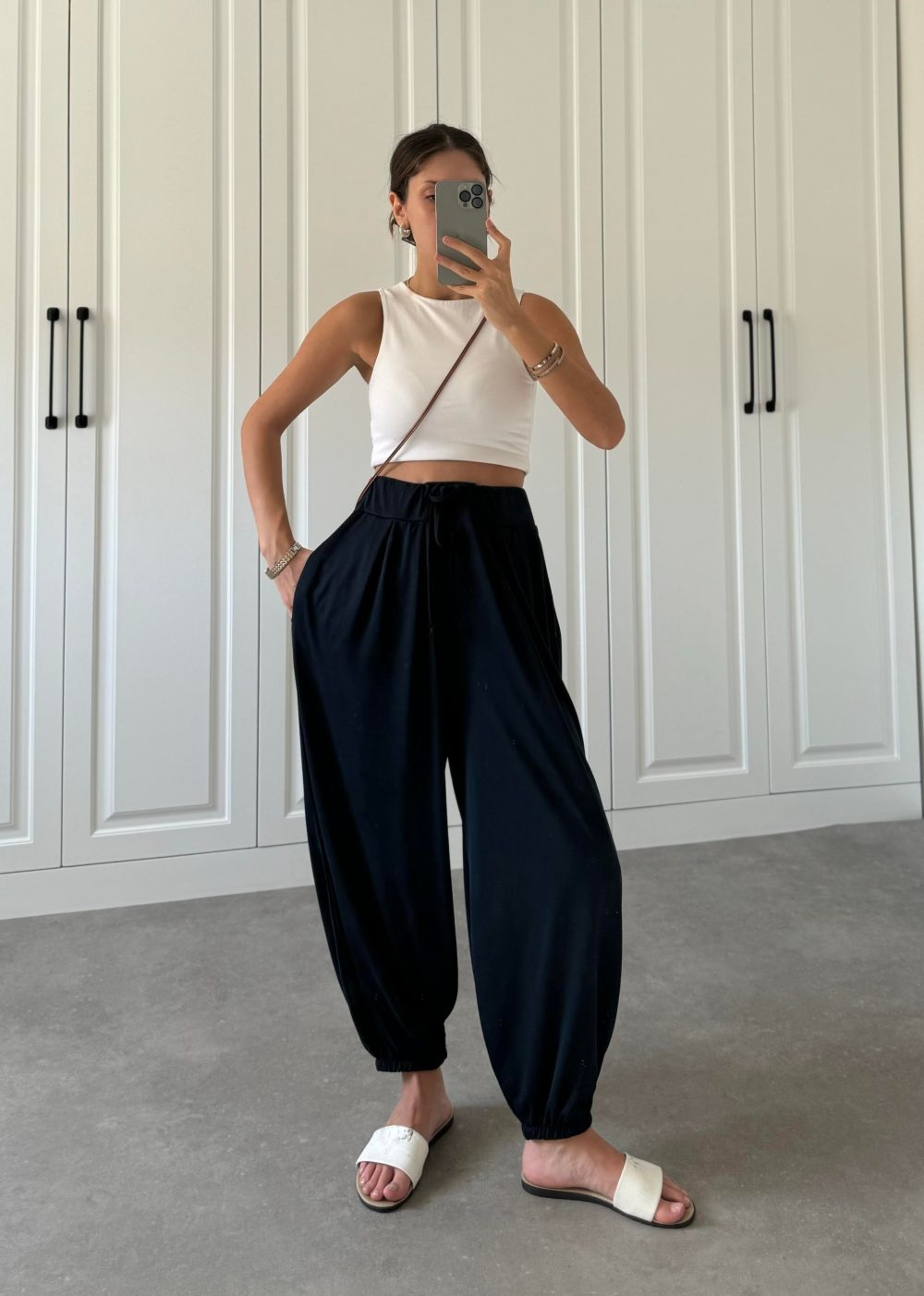 Oysh Modal Antrasit Jogger Eşofman - Görsel 2