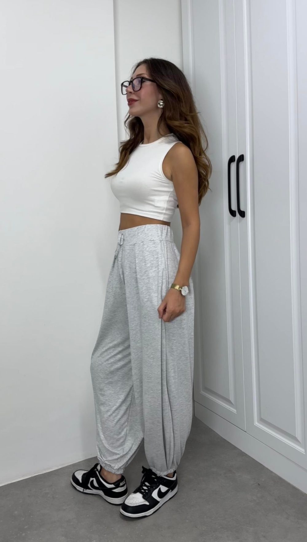 Oysh Modal Gri Jogger Eşofman - Görsel 6