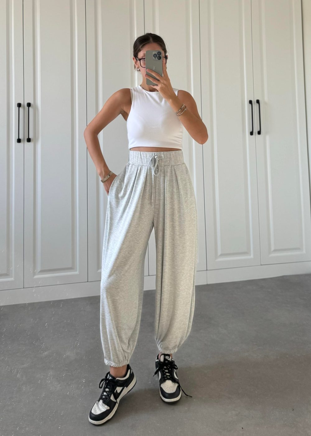 Oysh Modal Gri Jogger Eşofman - Görsel 4