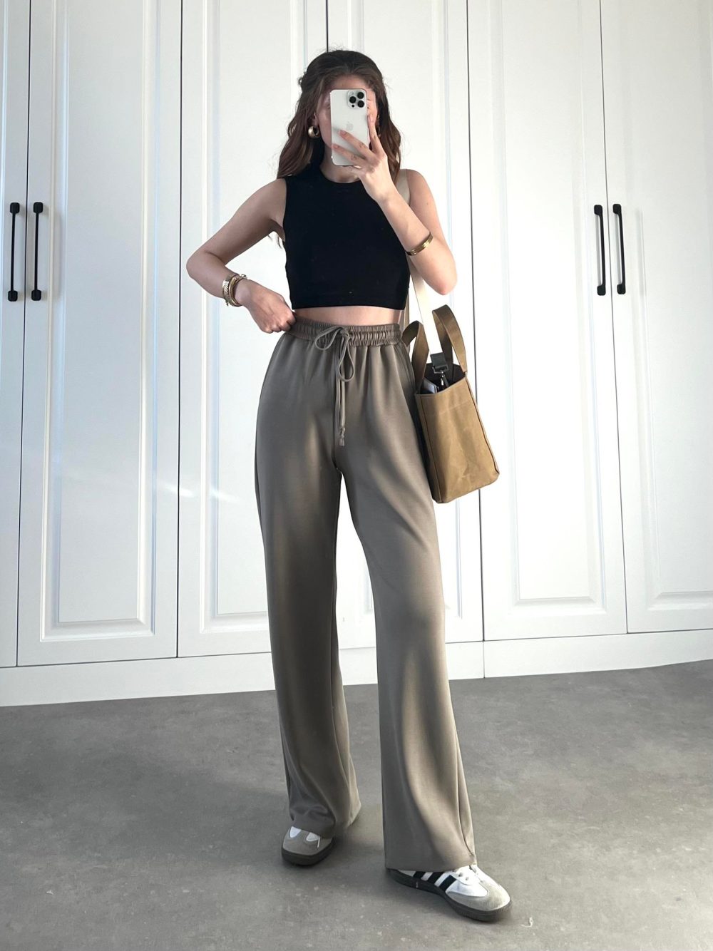 Oysho Kumaş Cappuccino Eşofman Altı