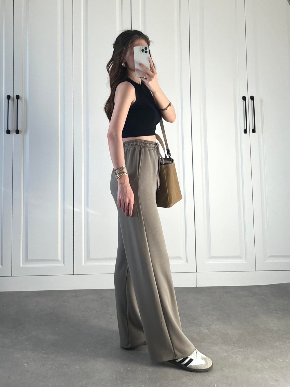 Oysho Kumaş Cappuccino Eşofman Altı - Görsel 6