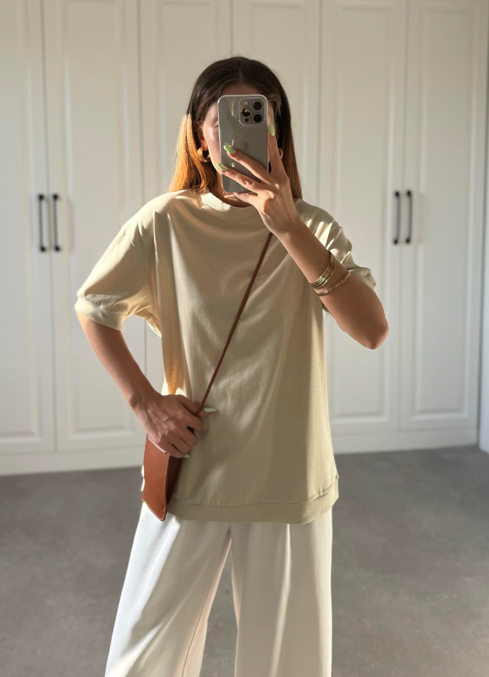 Krem Basic T-shirt - Görsel 3
