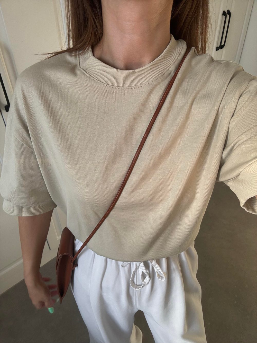Krem Basic T-shirt - Görsel 4