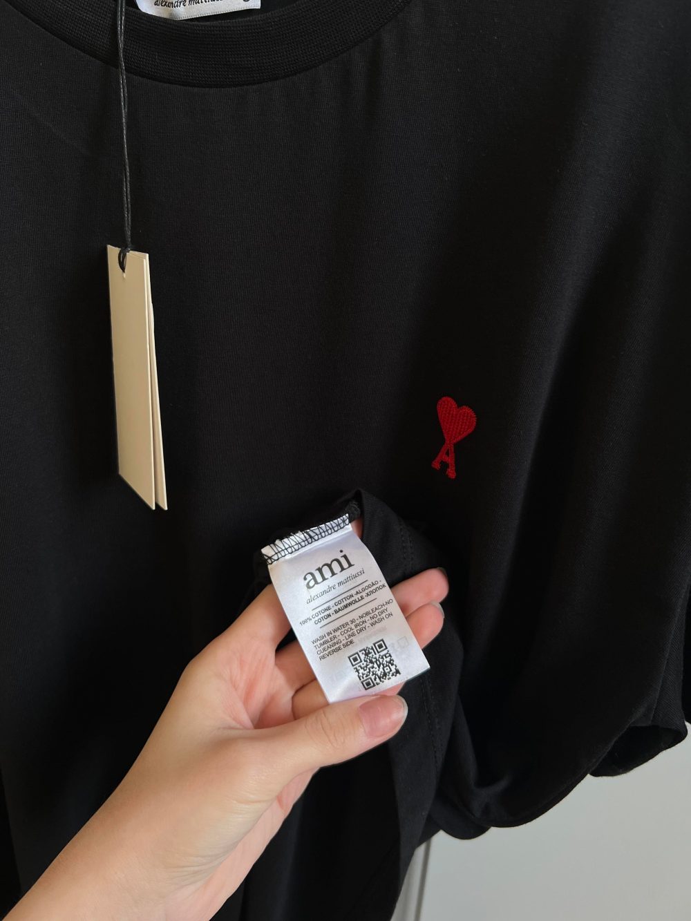 Kalp Detaylı Orj Marka Siyah T-shirt - Görsel 6